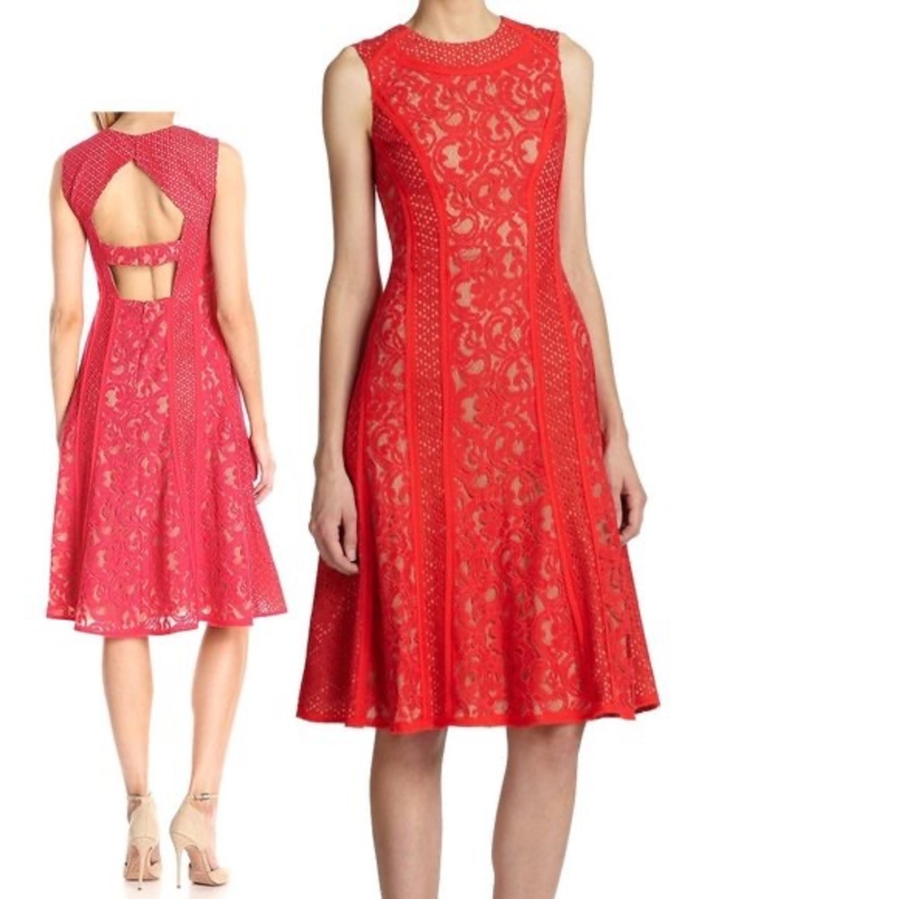 BCBG Maxazria Red Lace Dress